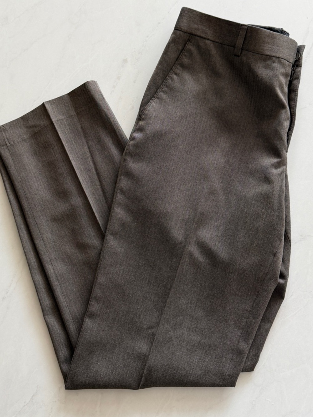 Banana Republic Tailored Herringbone Dress Pants Mens 32x30 Brown